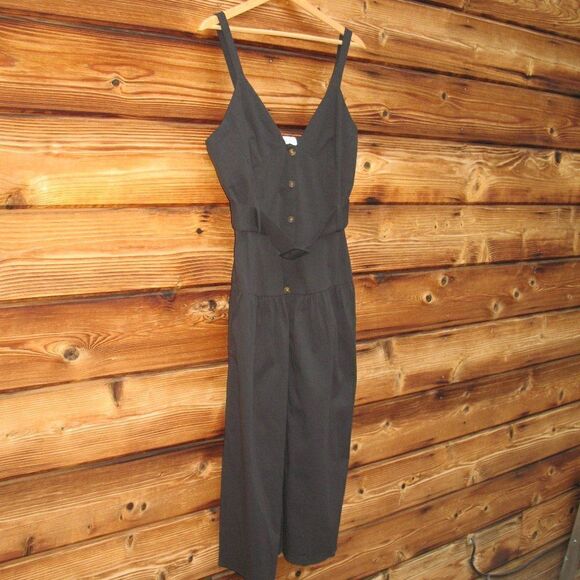 NWT REISS Vita Stretch Cotton Blend Black Midi Dress - Picture 5 of 13